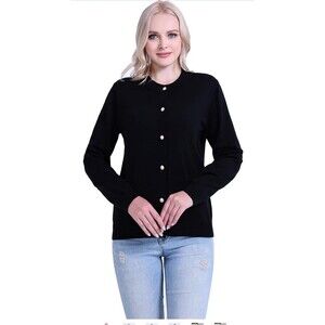 Brownstone Studio New with tags Black Cardigan Sweater Size M